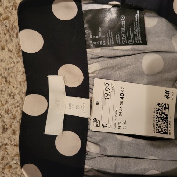 H&M Polka Dot Flare Midi Skirt - Picture 3 of 3